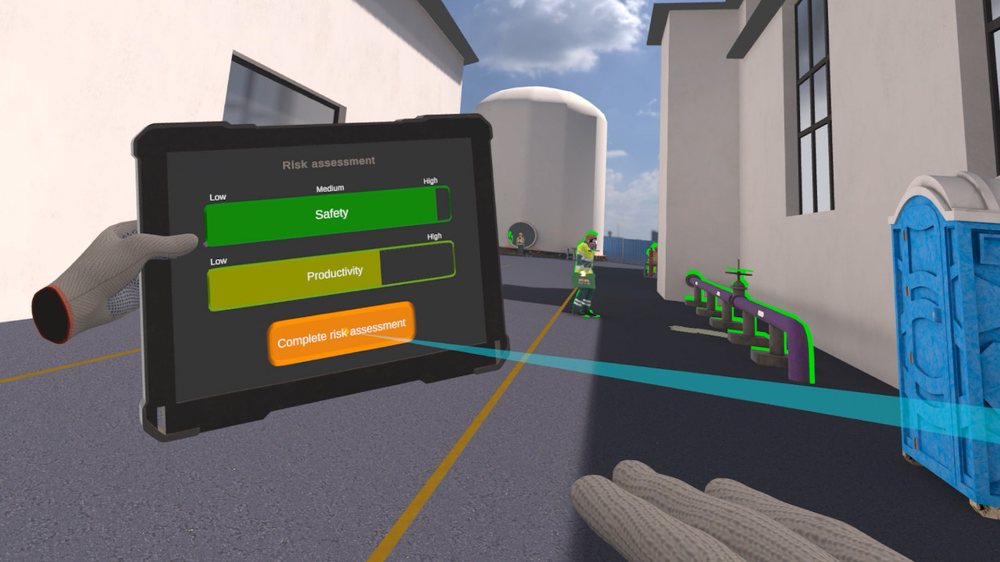 Analítica de entrenamiento VR en tablet del instructor