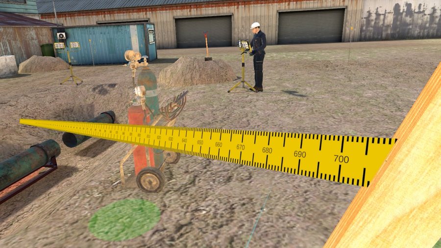 Simulador VR de zanjas y excavación